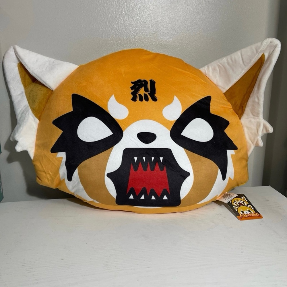 Aggretsuko Head Cushion Pillow Plush NWT